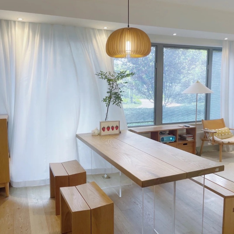 Nordic Solid Wood Acrylic Floa - Office Furniture 评论和价格