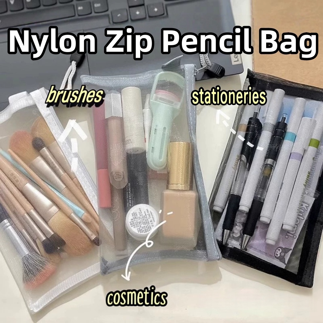 Nylon Pencil Storage Pouch Lig - Clear Mesh Pencil Pouch For Exam 评论和价格