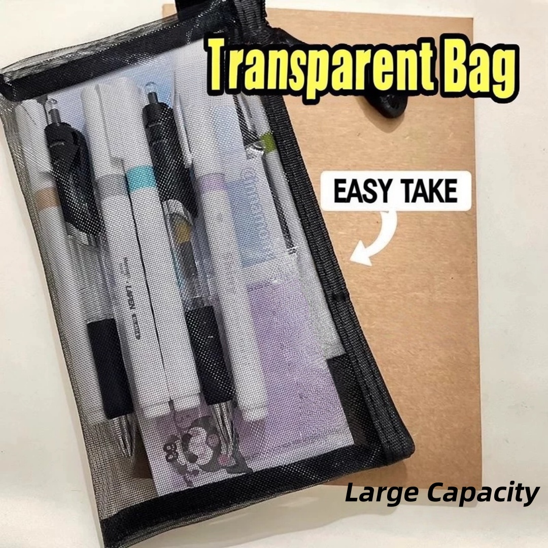 Nylon Pencil Storage Pouch Lig - Clear Mesh Pencil Pouch For Exam 评论和价格