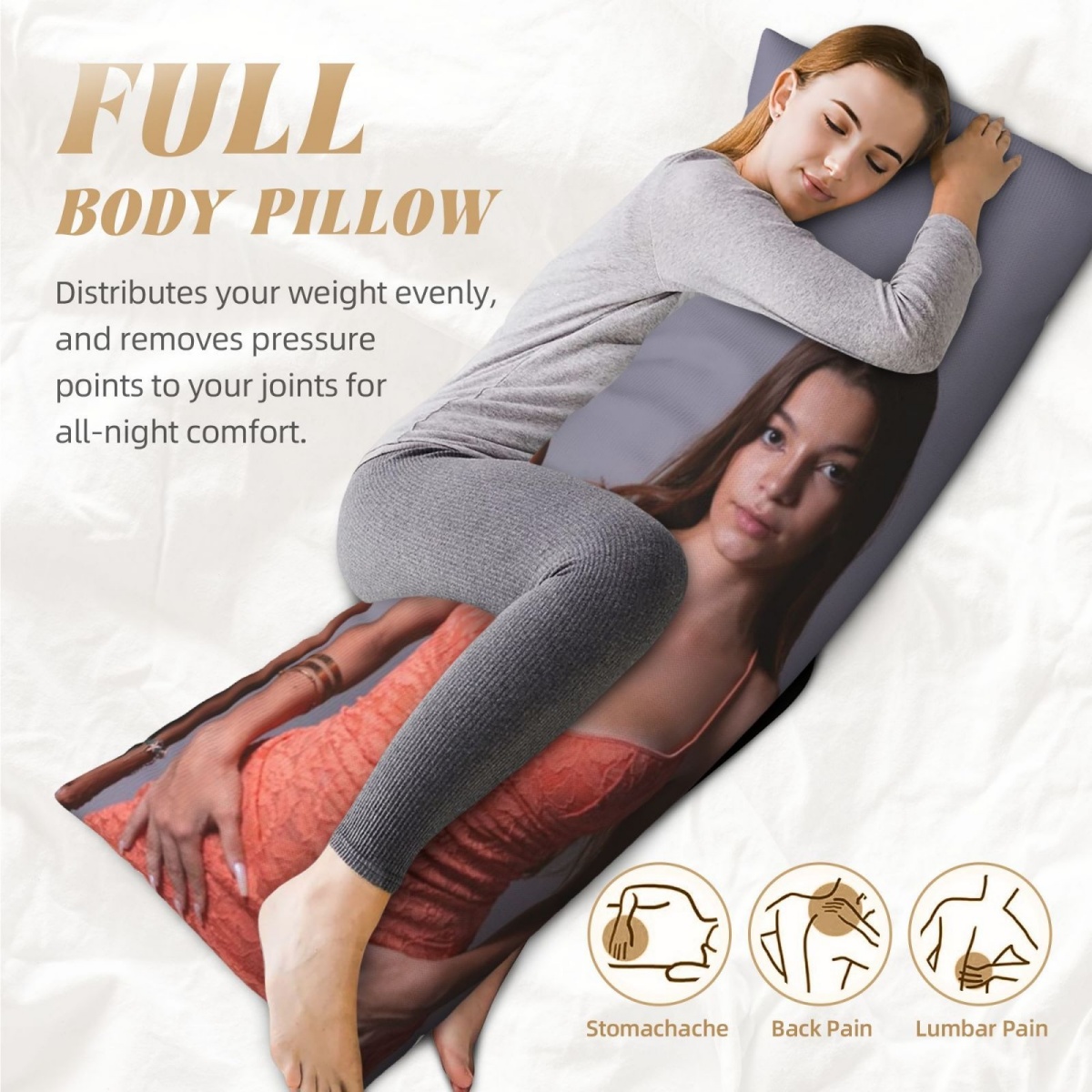1 Custom Photo Body Pillowcase - School Supplies 评论和价格