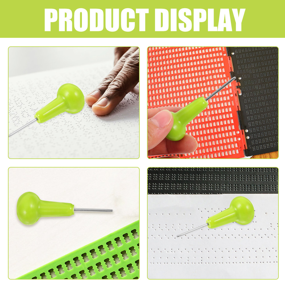 2Pcs Plastic Braille Pen Blind - Writing Tools 评论和价格